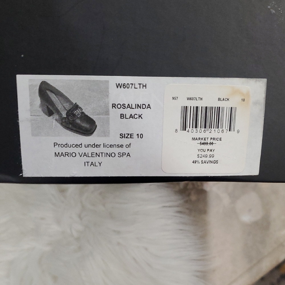 Y2k Valentino Rosalinda  Black Platform Slipon with Gold Logo - Picture 11 of 16